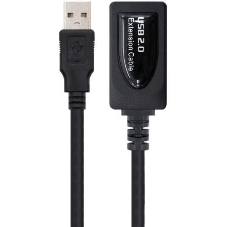 Nanocable 10.01.0213 Cable Prolongador USB 2.0 Macho a Hembra 15m Negro